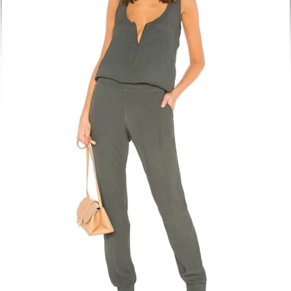 Monrow Women's Dark Olive Jumpsuit
